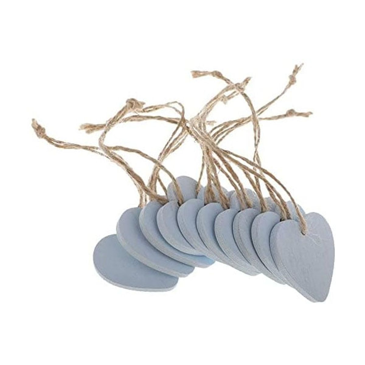 ATURE - 10u Colgante De Madera Corazón Love De Color Sólido 4 Cm