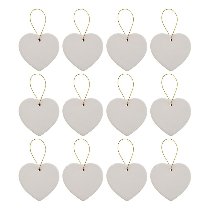 ATURE - 10u Colgante De Madera Corazón Love De Color Sólido 4 Cm