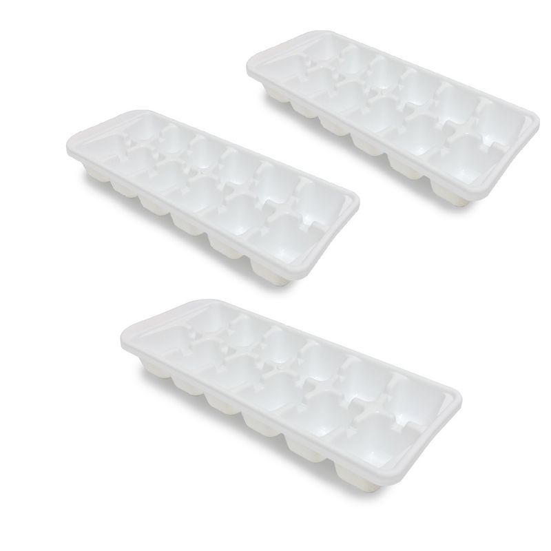 GENERICO - 3 cubetas de hielo clasicas cubeteras para hielo