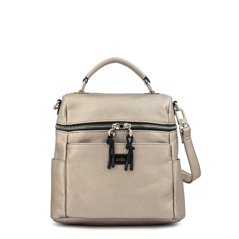 ZIOL - Mochila mediana aoka plateado oscuro