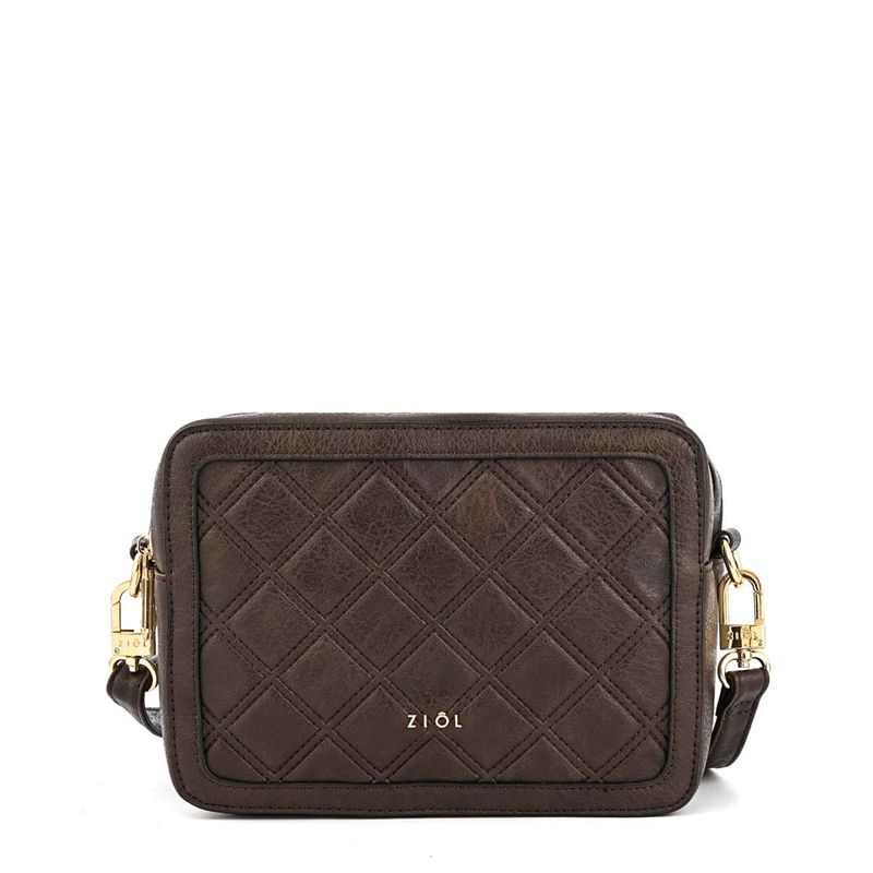 ZIOL - Cartera bandolera pequeña milena café oscuro