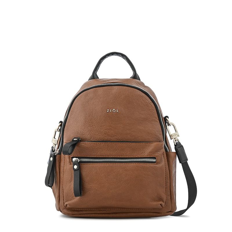 ZIOL - Mochila pequeña mawan café