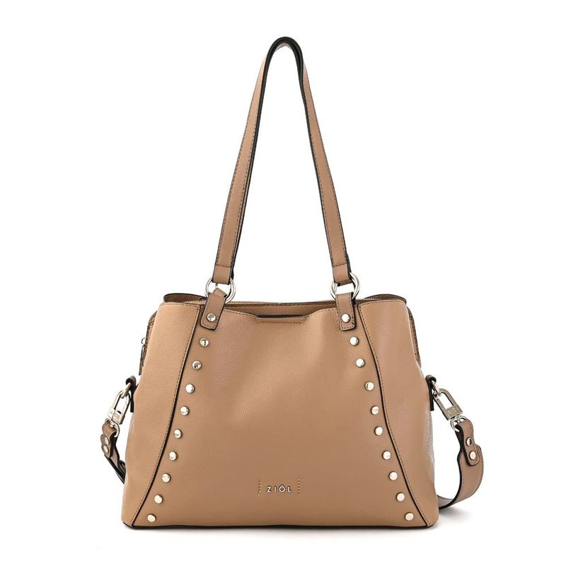 ZIOL - Cartera dos asas tres divisiones cordoba taupe oscuro