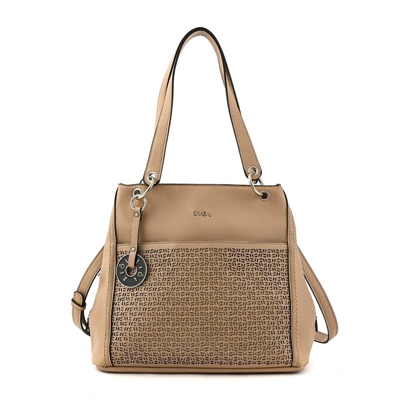 ZIOL - Cartera dos asas tres divisiones asturias taupe