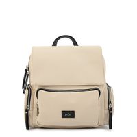 Mochila con tapa mila pequeña blanco crudo