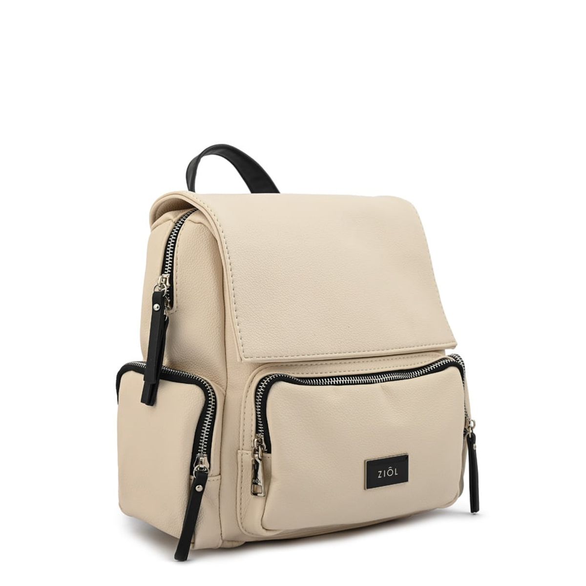 ZIOL - Mochila con tapa mila pequeña blanco crudo