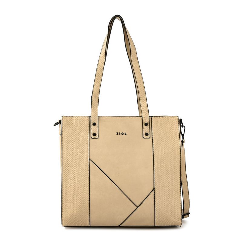 ZIOL - Cartera dos asas mediana maily blanco crudo