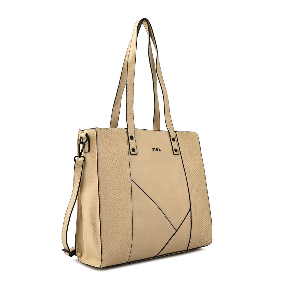 ZIOL - Cartera tote maily mediana blanco crudo