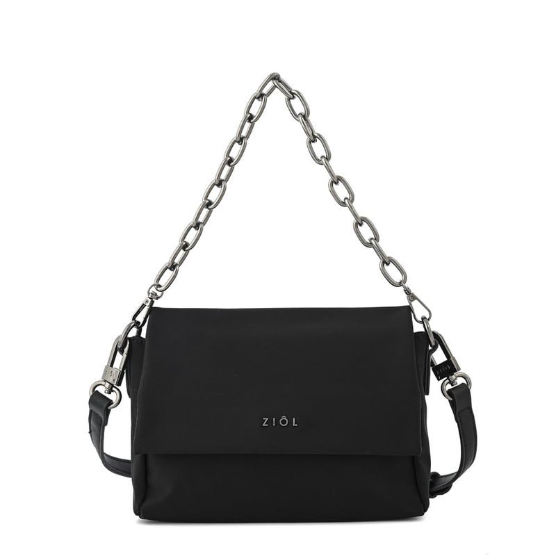 ZIOL - Cartera bandolera con tapa pequeña nydia negro especial