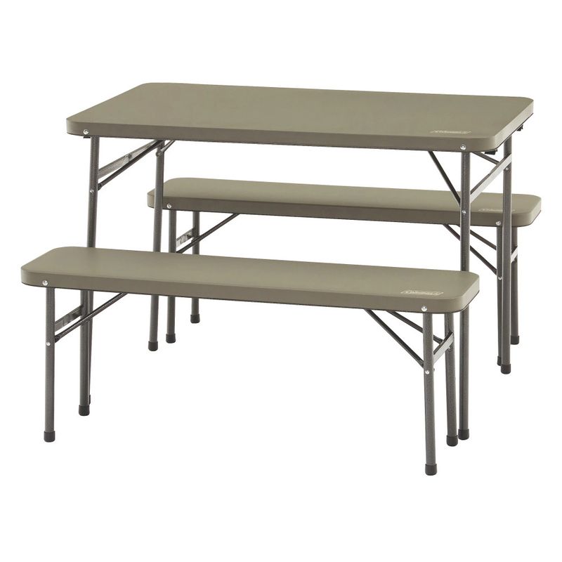 COLEMAN - Juego De Mesa Y Banco Plegable Camping 102 cm Coleman