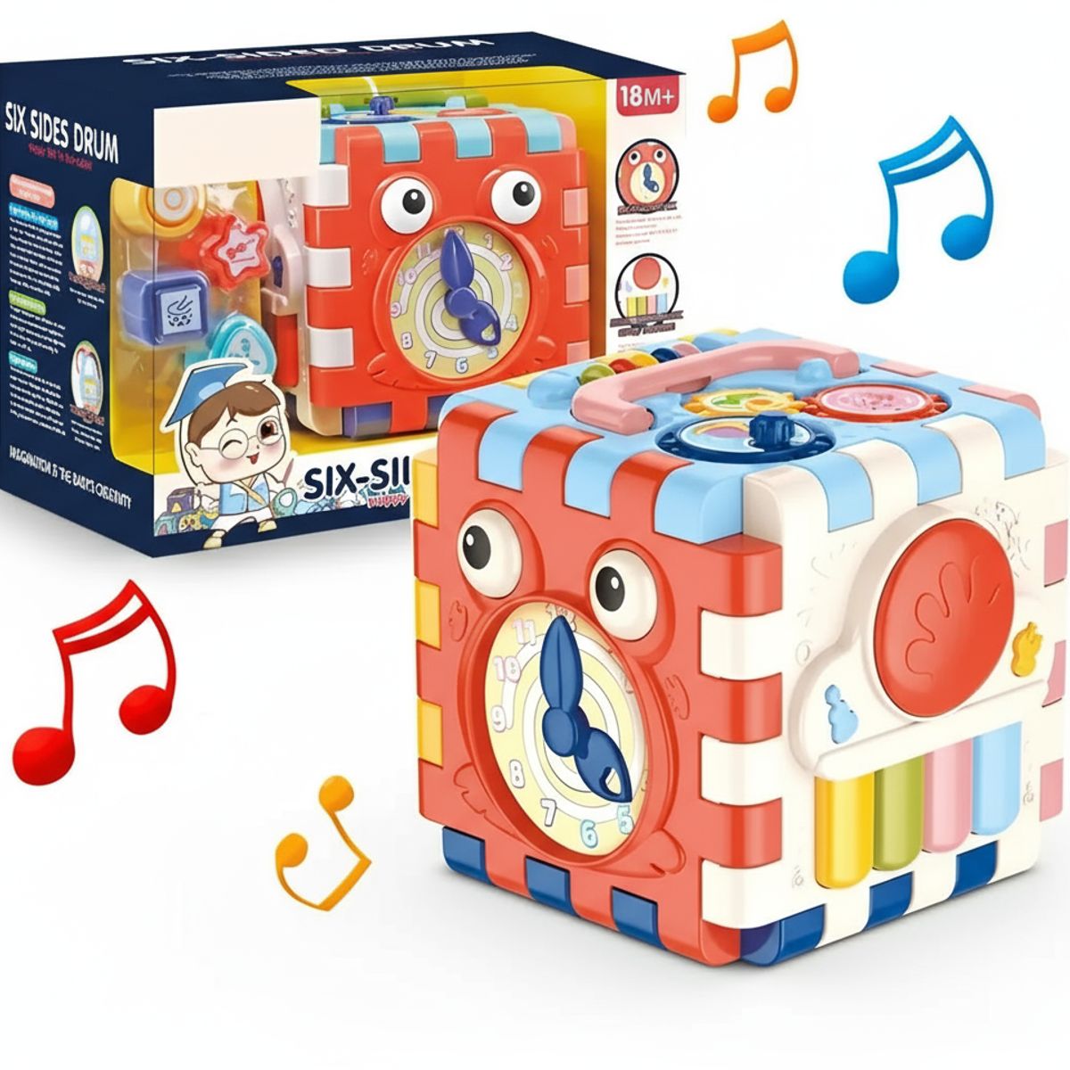GENERICO - Cubo Didáctico Musical Para Niños