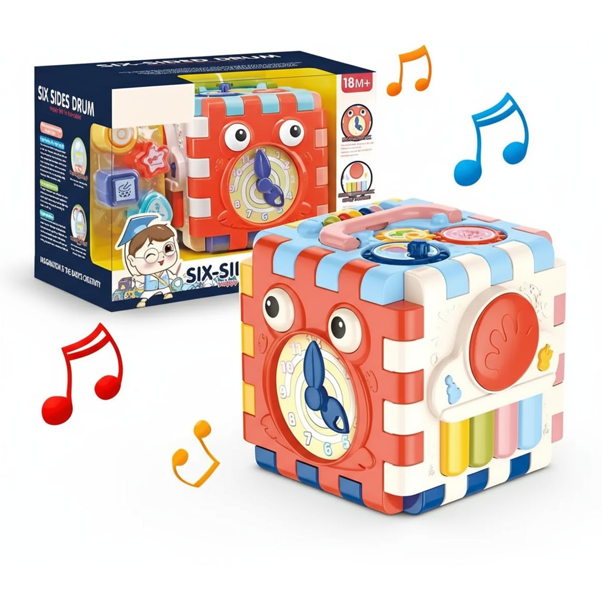 GENERICO - Cubo Didáctico Musical Para Niños