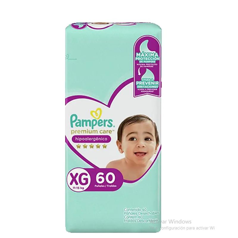 PAMPERS - 3 pack de Pañales Pampers Premium Care Talla XG 180 Unidades