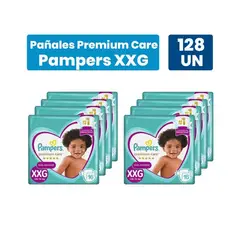 PAMPERS - Pañales Premium Care Talla XXG 128 Unidades