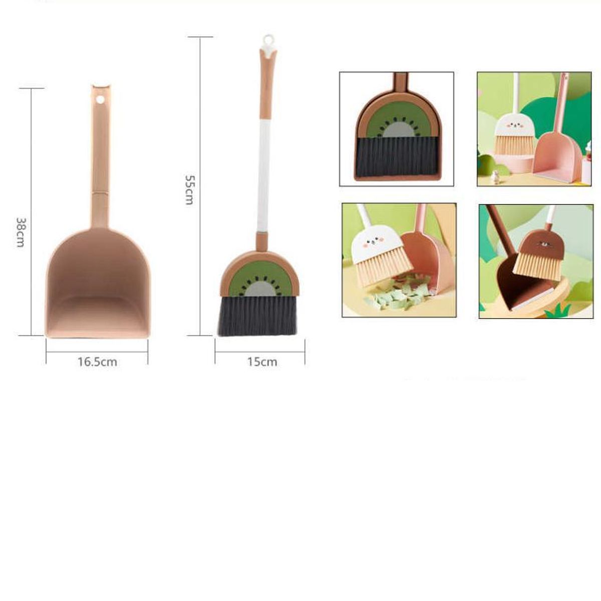 GENERICO - Juego de  Pala + Escoba Infantil