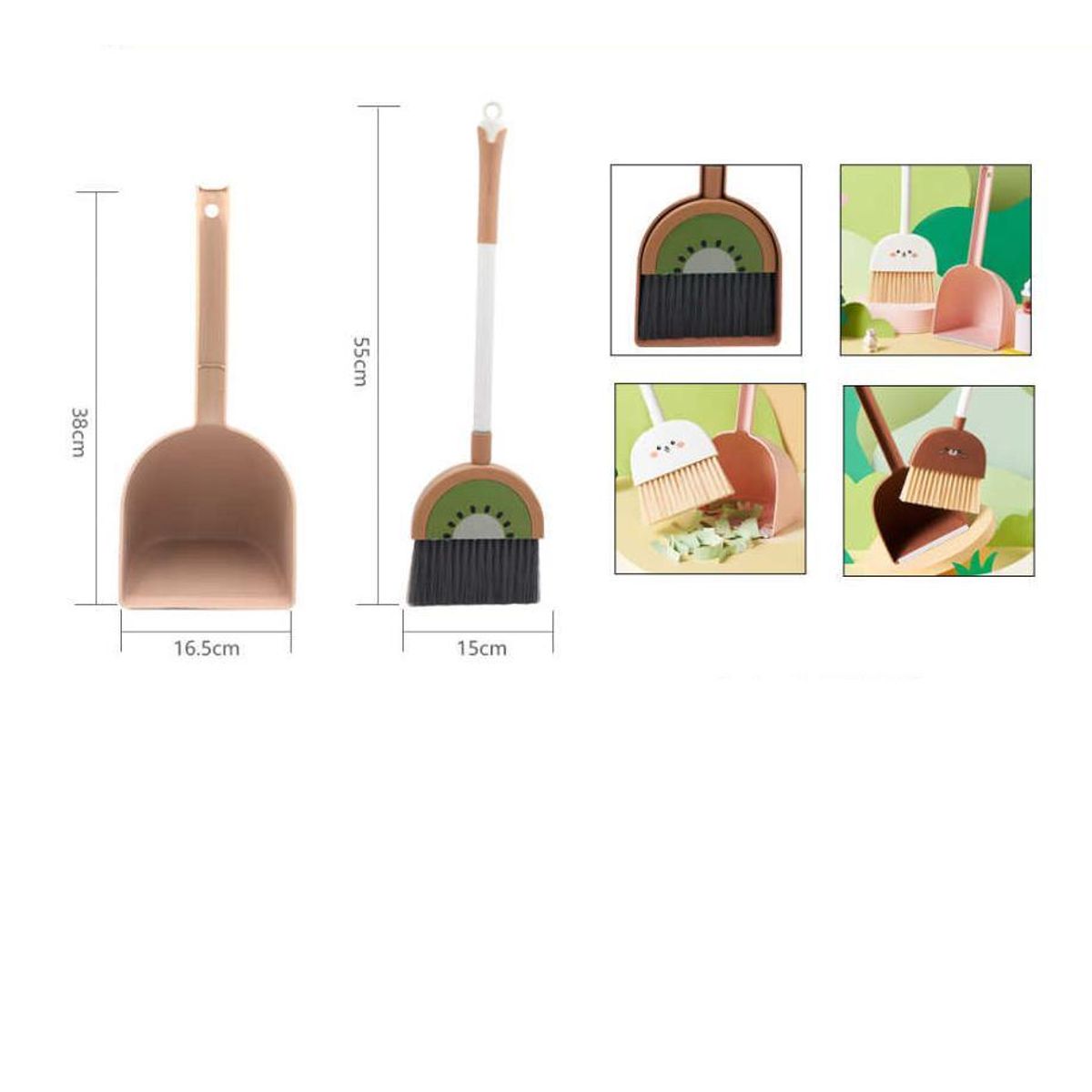 GENERICO - Juego de  Pala + Escoba Infantil