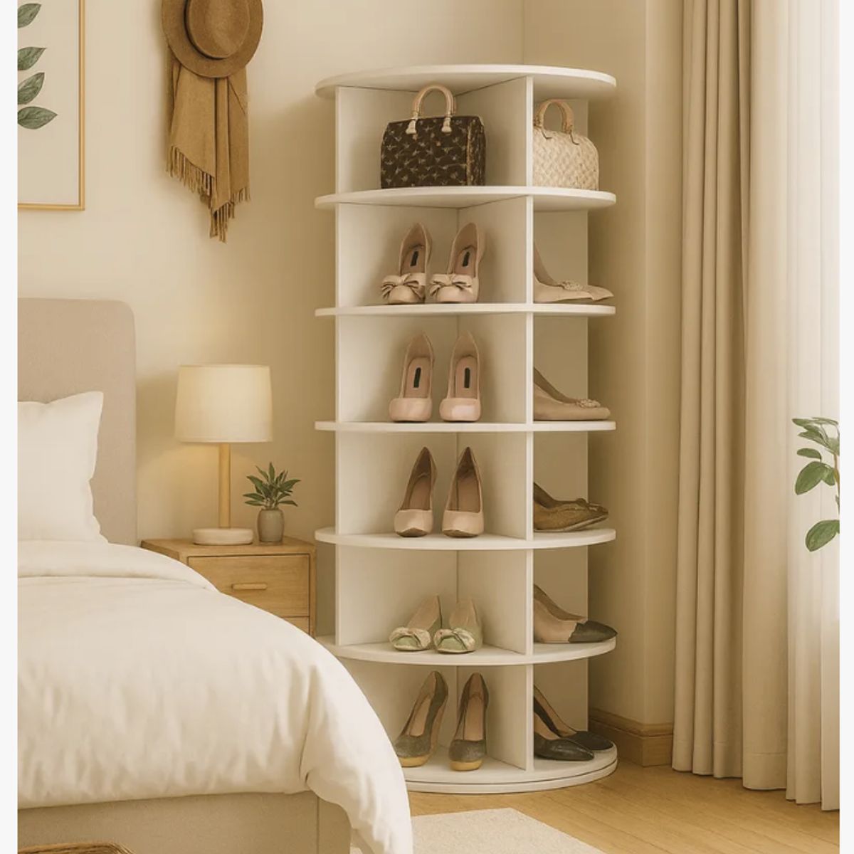 HOMER DESIGN - Organizador Zapatero Giratorio Estante Repisa Exhibicion