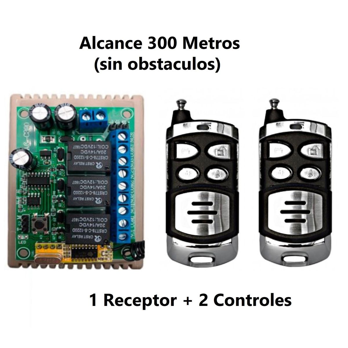 GENERICO - 1 Receptor y 2 Controles de Largo Alcance 300mts