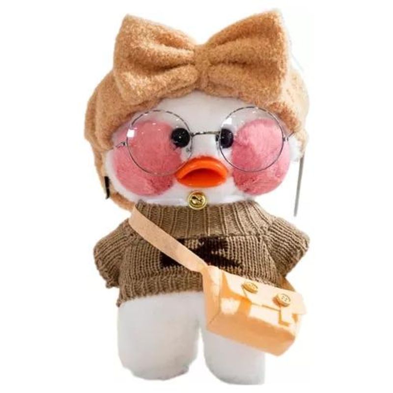 GENERICO - Tierno Pato Lalafanfan de Peluche 30cm con Accesorios
