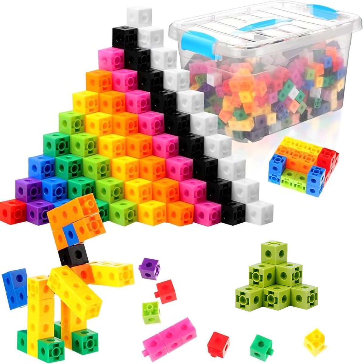 GENERICO - 200 Cubos De Matemáticas De Plástico Para Niños Puzzle
