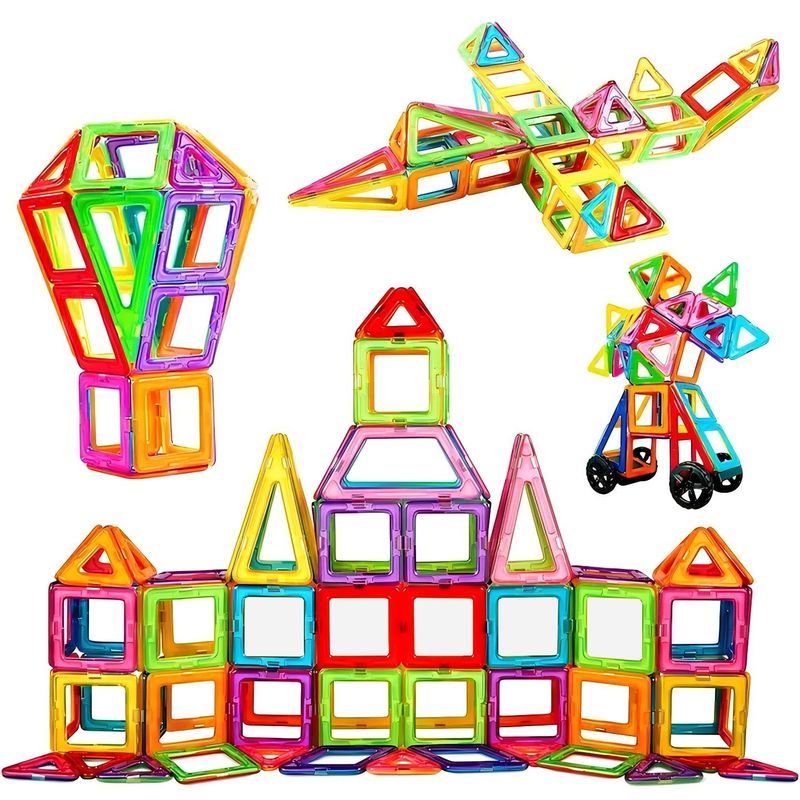 GENERICO - 84 Piezas Juego Bloques Magnéticos 3D Creativos Para Niños