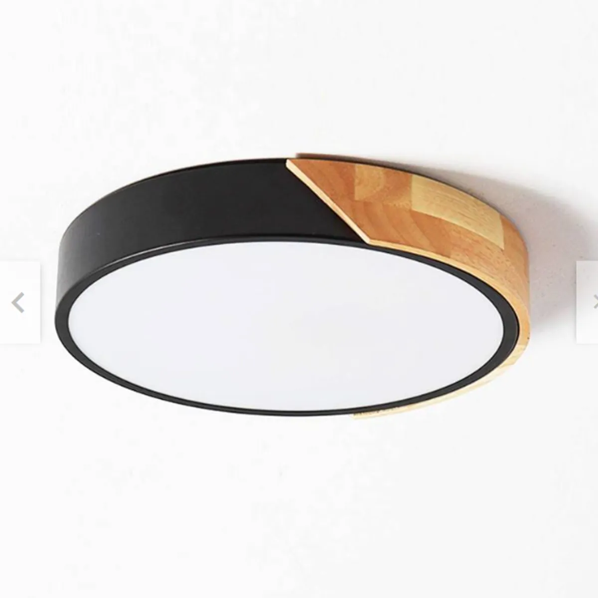 CASA NEW - Lámpara de Techo Moderna 23cm Redondo 3 Colores - Negro