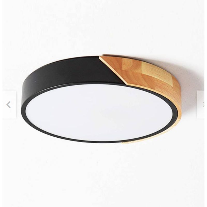 CASA NEW - Lámpara de Techo Moderna 23cm Redondo 3 Colores - Negro