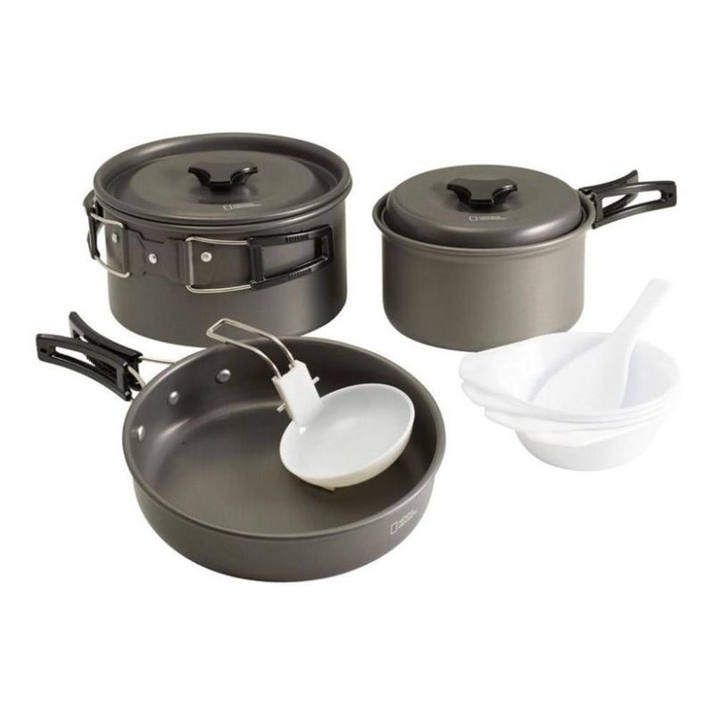 NATIONAL GEOGRAPHIC - Set Cocina 4p Camping Nuevo & Original National Geographic