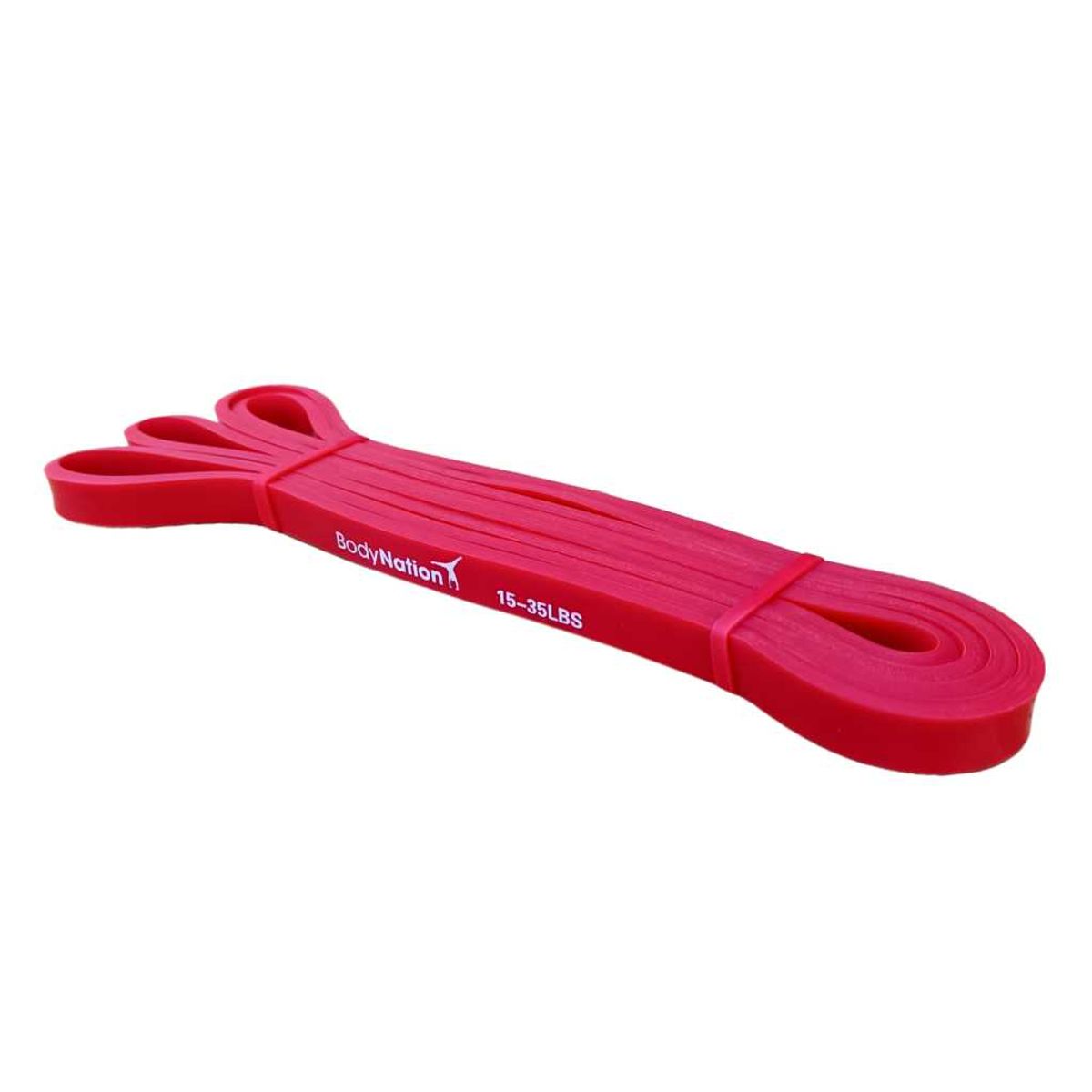 BODY NATION - Banda Elástica Power Band Roja 15 - 35 lbs 13 mm Calistenia y  Gym