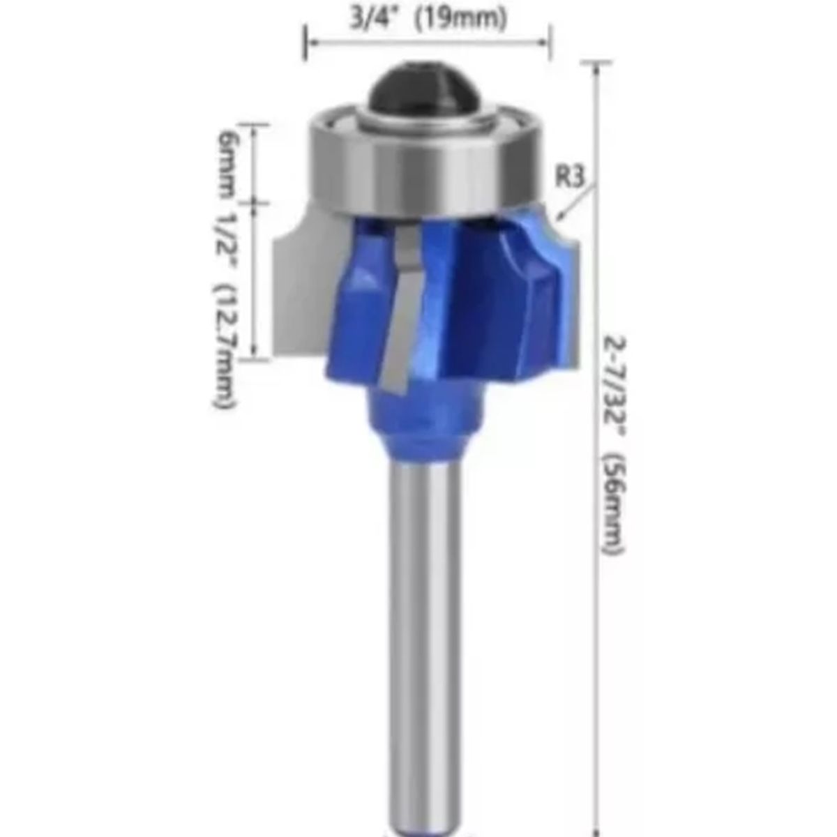 GENERICO - Fresa Madera Perfiladora De Tapacanto  3mm Toma   ¼
