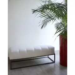 GENERICO - Banqueta Estructura de Fierro Lino Crudo DECOPATAGONIA