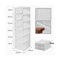 GENERICO - Cajas Organizadora De Zapatillas Con 6 Espacios Altura 105cm