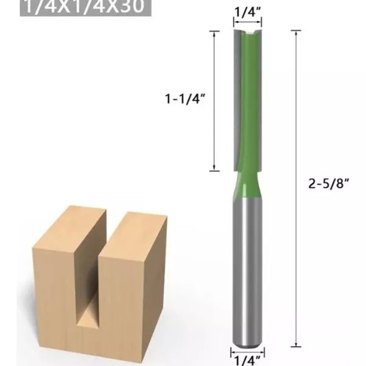 GENERICO - FRESA MADERA RECTA VASTAGO ¼  x ¼