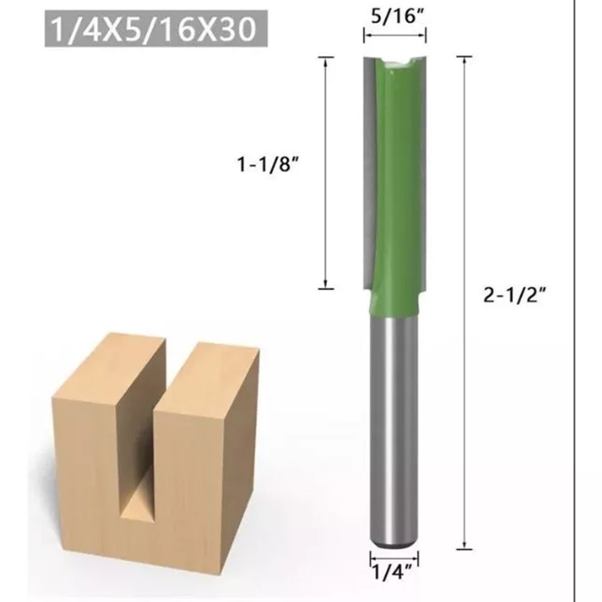 GENERICO - FRESA MADERA RECTA VASTAGO ¼  x 5/16