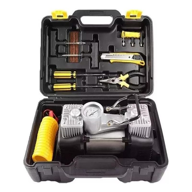 GENERICO - Compresor de Aire Doble Cilindro 12V para Vehículos