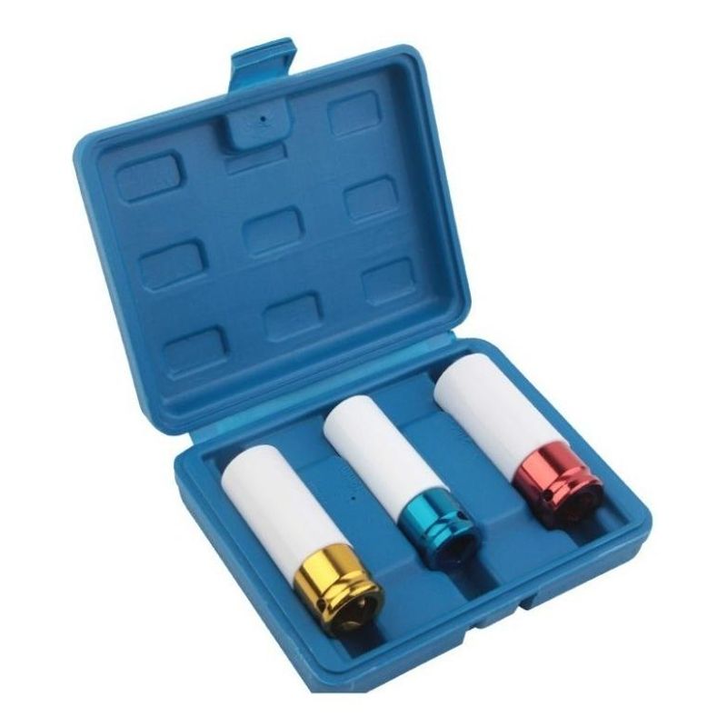 GENERICO - Juego de Dados para Llantas, 3 Piezas, 1/2"