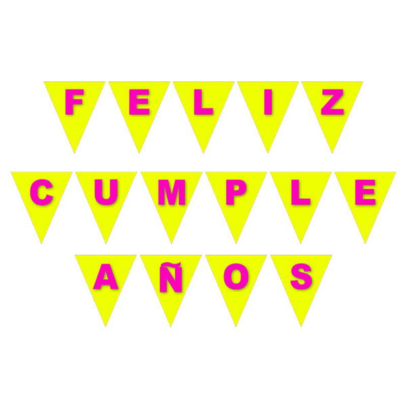 GENERICO - BANNER BANDERIN 3D FC AMARILLO FLUOR X1 UNI