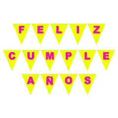 GENERICO - BANNER BANDERIN 3D FC AMARILLO FLUOR X1 UNI