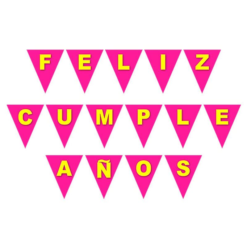 GENERICO - BANNER BANDERIN 3D FC FUCSIA FLUOR X1 UNI