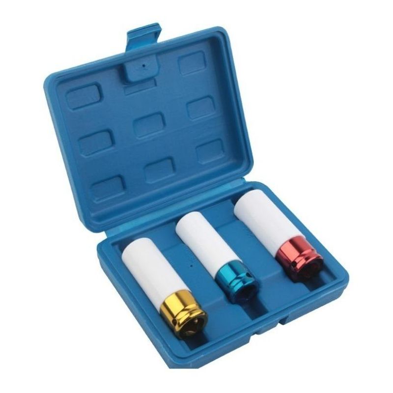 GENERICO - Set de Dados para Llantas 1/2" - 17mm, 19mm, 21mm
