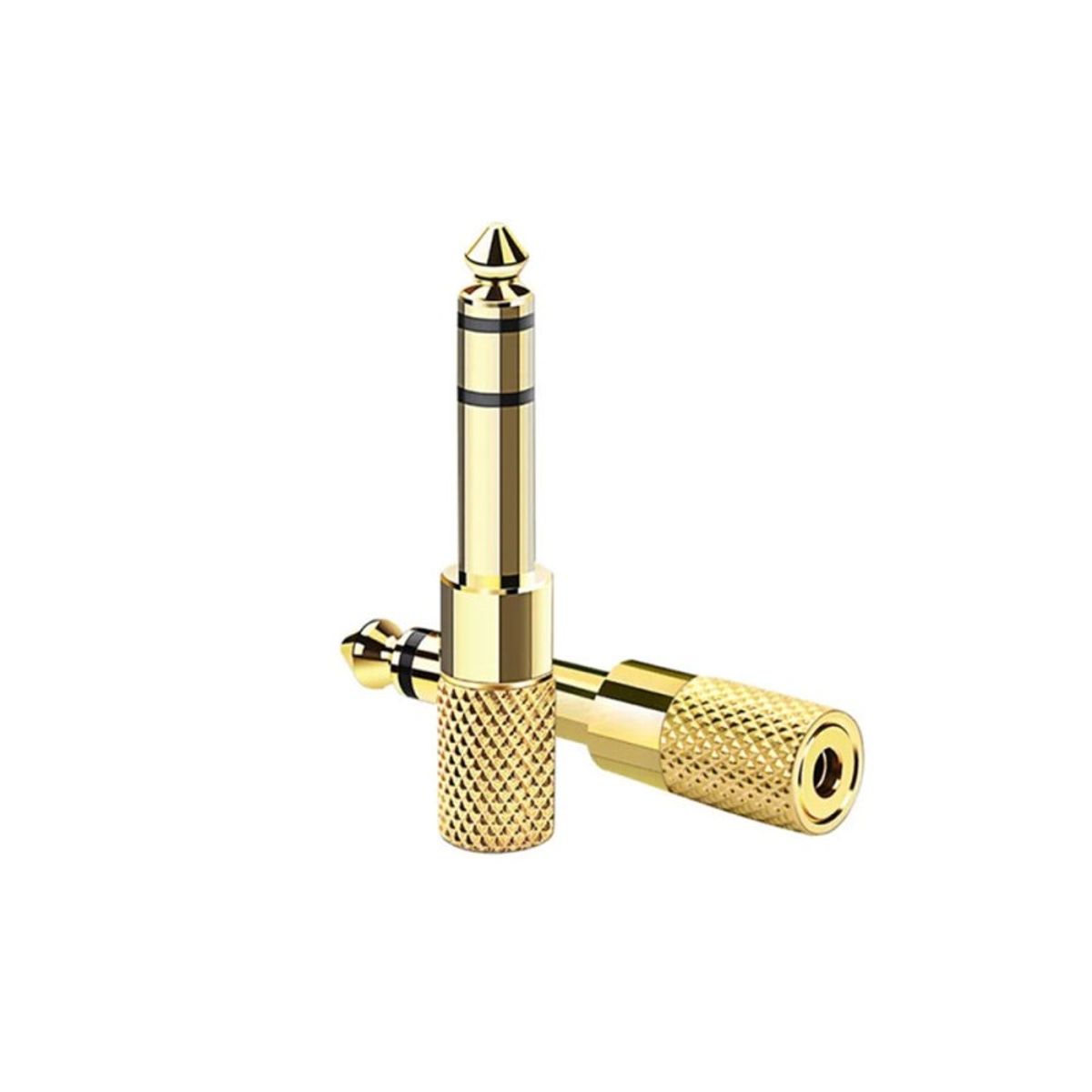 GENERICO - Adaptador De Audio PAR Jack De 35 Mm A 65 mm Color Oro Beat Tools