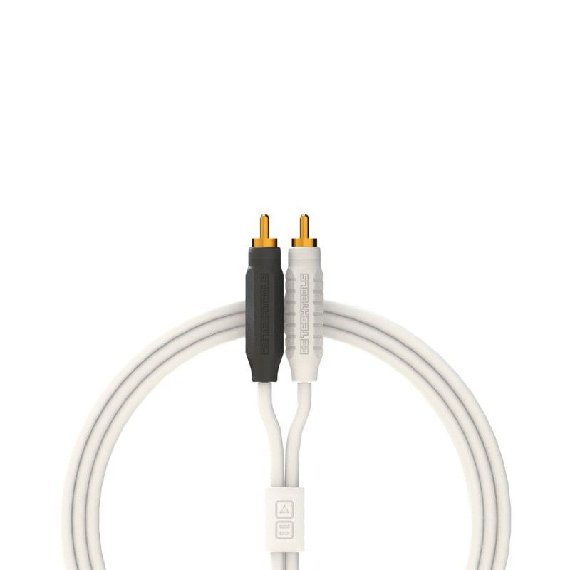 GENERICO - Cable RCA a RCA de 2 Metros Audio 20 Blanco Chroma DJ Techtools