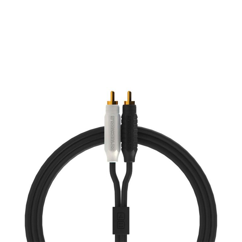 GENERICO - Cable RCA a RCA de 2 Metros Audio 20 Negro Chroma DJ Techtools