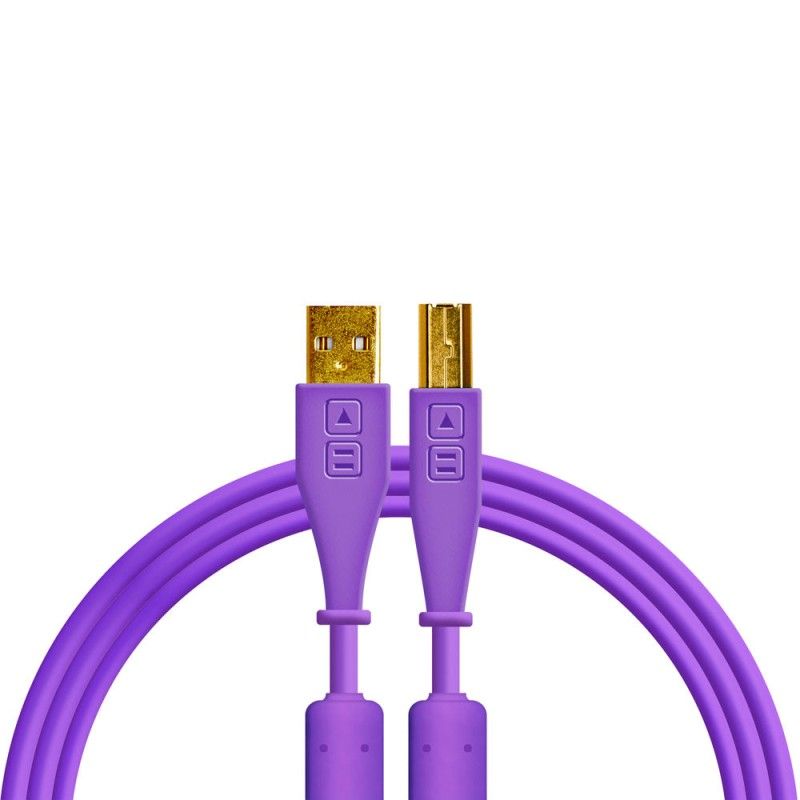 GENERICO - Cable USB-A a USB-B 15 Metros Purpura Chroma Cables DJ Techtools