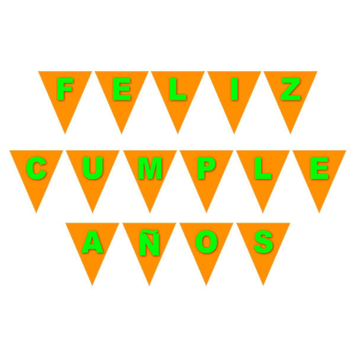 GENERICO - BANNER BANDERIN 3D FC NARANJA FLUOR X1 UNI