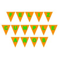 BANNER BANDERIN 3D FC NARANJA FLUOR X1 UNI