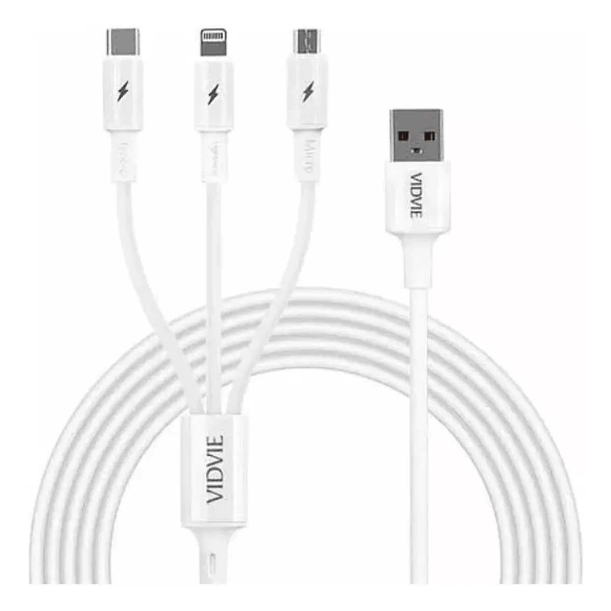 GENERICO - Cargador Triple Cable 3 En 1 Multiple Micro,tipo C