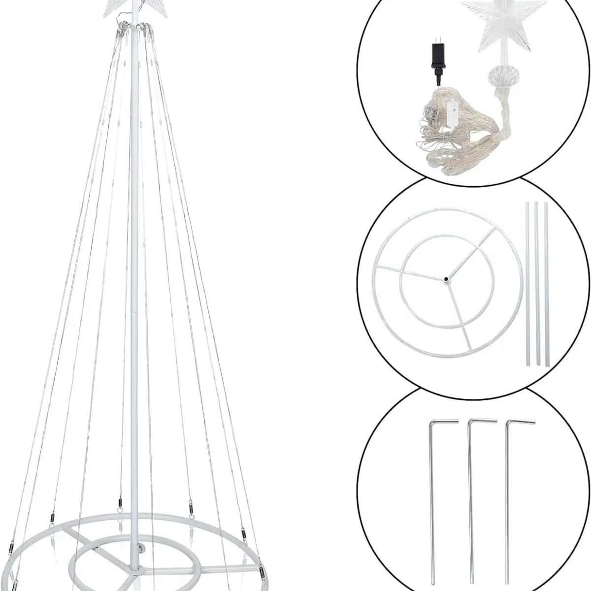 GENERICO - Arbol Navidad Luces con control conexion usb