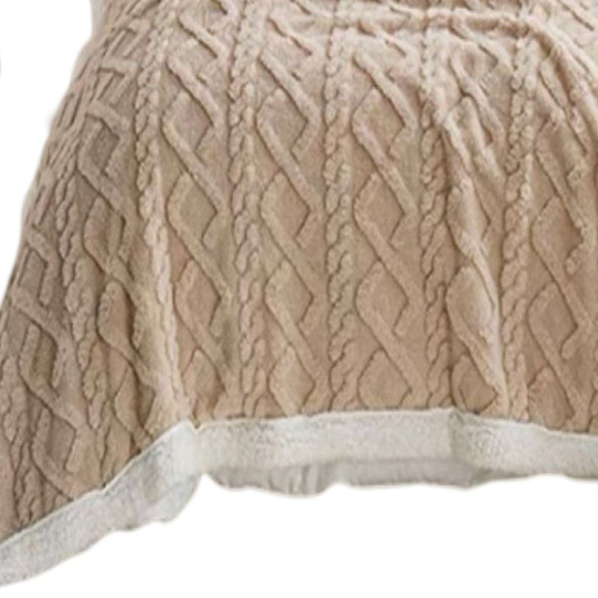 GENERICO - FRAZADA DE PLUSH Y SHERPA ELEGANTE