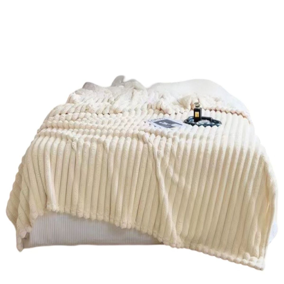 GENERICO - FRAZADA DE PLUSH Y SHERPA ELEGANTE